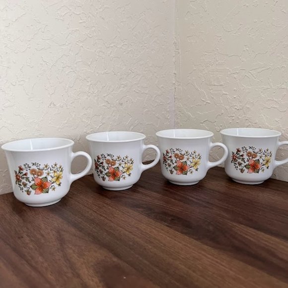 Vintage Corelle by Corning Indian Summer Cups/Mugs- Set of 4 - Picture 2 of 4
